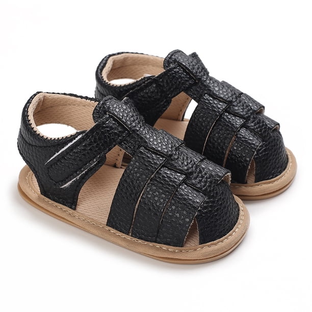 Sandalias Transpirables De Verano Para Niños Y Niñas , Estilo Simple , Suela Suave Sólida , Zapatos De Al Aire Libre , Interior , Prewalker , 0 A 18 M