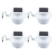 thumbnail image 1 of Paquete de 4 luces LED solares para canalones, luces solares de noche blancas y negras, luces de pared, luces de cerca, luces de alero, 1 of 5