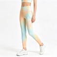 thumbnail image 2 of NIEWTR Cute Printed Girls Stretch Ankle Leggings Ankle Length Girl’s Athletic Leggings with Pockets Kids Teen Dance Yoga Workout Running Pants(B-Yellow,4-5 Years), 2 of 6