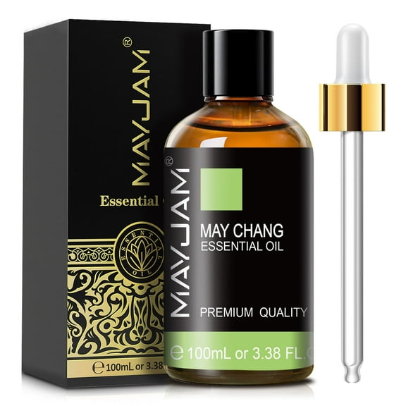 MAYJAM 3.38 Fl Oz May Chang Essential Oils for Diffuser, 100% Pure And Natural May Chang Oil for Skin, Aromatherapy, Soap And Candle Making