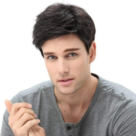 Wigs Short Hair Daily Wig Brown Black Side Parting Hairstyle Male Wig for  Men Natural as Real Hair with Free Wig Cap | Walmart Canada