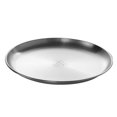 thumbnail image 2 of YAOMOBB Assiette de Dîner Résistante à la Rouille Facile à Nettoyer en Acier Inoxydable Assiette de Service Ronde Polyvalente pour Maison BBQ Fête Camping, 2 of 6