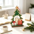 thumbnail image 4 of Eolstice Christmas Wooden Tabletop Ornaments, Festive Wood Centerpiece, Seasonal Xmas Desktop Decor, Home Holiday Party Decoration, Cute Table Accent, 4 of 7