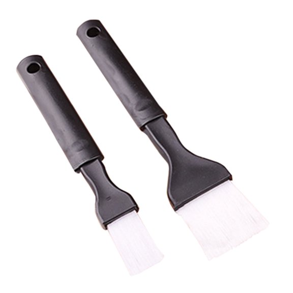 2 Pcs Pastry Brushes Plastic Barbecue Grilling BBQ Sauce Basting Baking Cooking Olive Oil Brush For Kitchen Pie Crust Cookies Bakery, Black