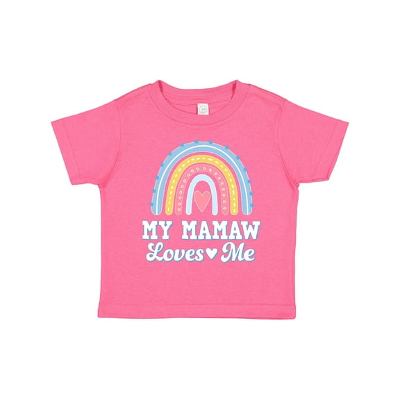 Inktastic My Mamaw Loves Me Girls Retro Rainbow Girls Toddler T-Shirt