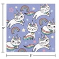 thumbnail image 2 of Creative Converting  5 x 5 in. Sassy Caticorn Beverage 1 by 4 Fold 2-Ply Tissue Napkins - 192 Count, 2 of 2