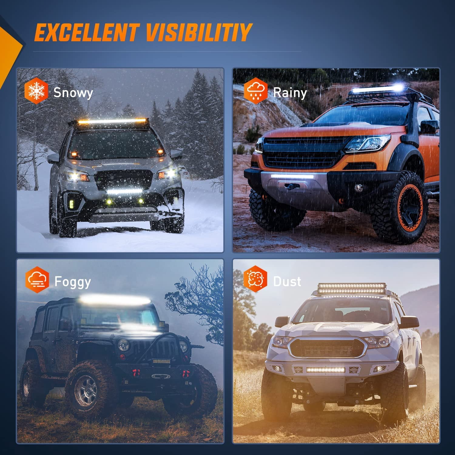 Nilight 2PCS 11 Inch 50W Super Slim Flood Led Light Bar 5000LM Driving Fog Light Single Row Off Road led Lights for Jeep - 2 Style Mounting Brackets