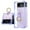 Purple, variant on Galaxy Z Flip 5 Case, TECH CIRCLE Clear Crystal with Ring Stand Holder, Anti-Fall Slim Shockproof Protective Phone Cover Case for Samsung Galaxy Z Flip 5 2023,Green