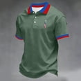 thumbnail image 4 of Men's USA 250th Anniversary Polo Shirt We The People Patriotic Flag Short Sleeve Golf Tee, 4 of 6