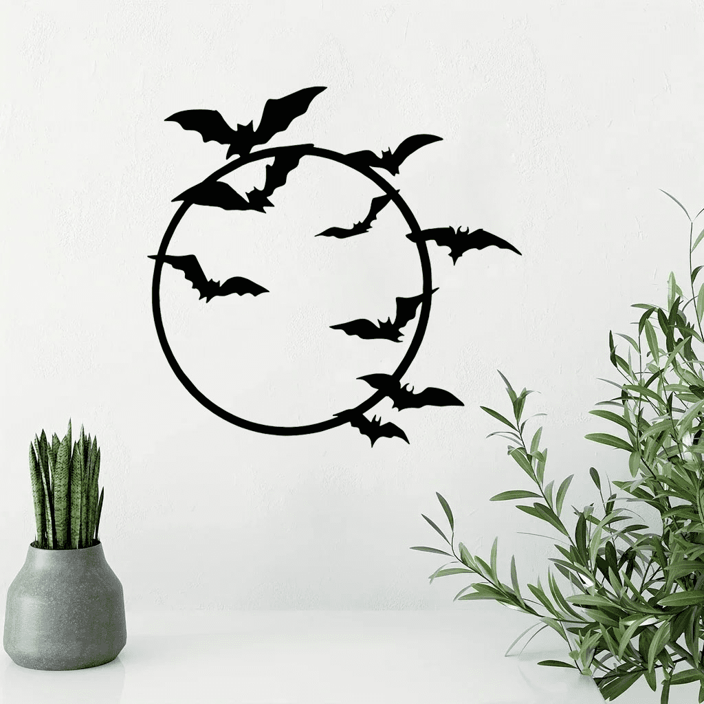 Gothic Bat Wall Art Halloween Outdoor Indoor Decor