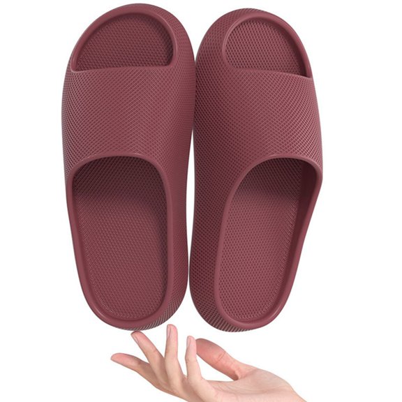 Achuyrbd Couple's EVA Thick Sole Open Toe Slippers Waterproof Non-Slip Breathable Comfort Home Bathroom Slide Sandals