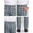 thumbnail image 6 of Lars Amadeus Men's Checked Prom Trousers Formal Plaid Suit Pants, 6 of 6