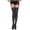 Multi-Colored, variant on Women's Black Opaque Thigh High Stocking With Bl 4742-BLACK