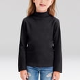 thumbnail image 2 of TTUHYWXI Girls' Long Sleeve Turtleneck T-Shirt Kids Basic High Neck Casual Trendy Soft Base Layer Tee Tops (Black, 11-12 Years), 2 of 6