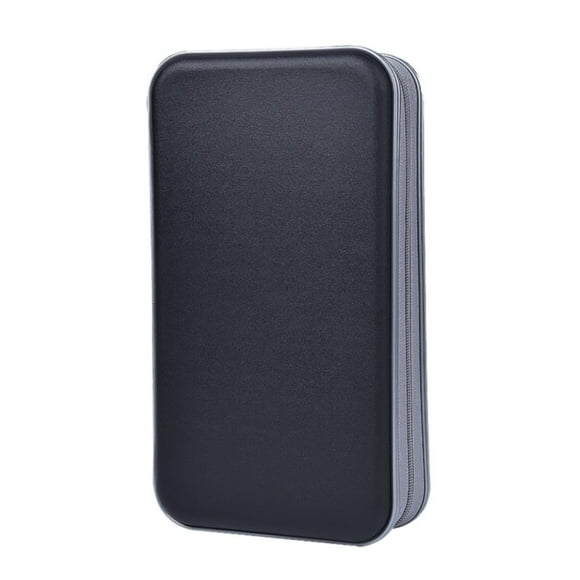 Estuche para CD alavisxf xx Capacidad para 96 Discos Portátil con Cierre de Cremallera Negro