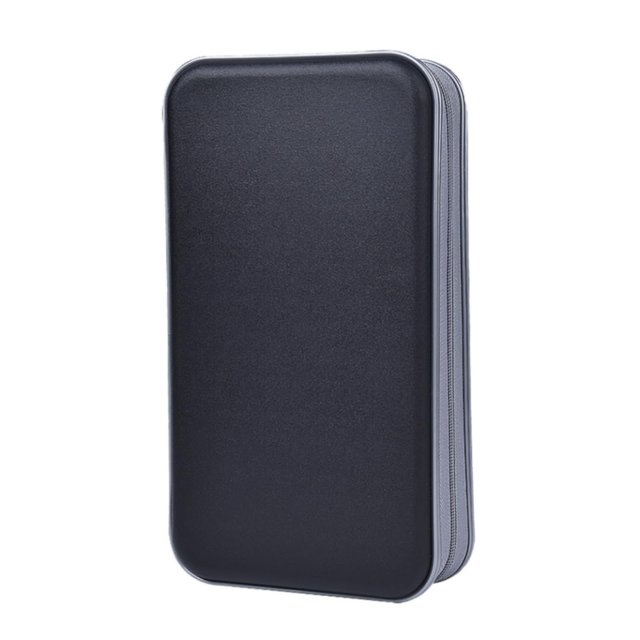 Estuche para CD alavisxf xx Capacidad para 96 Discos Portátil con Cierre de Cremallera Negro
