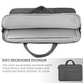 thumbnail image 3 of SUMACLIFE Universal Nylon Padded Hybrid Sleeve & Briefcase Bag For 13"/ 14" Inch Laptops With Hideaway Handles, Microfiber Interior, And Protective Exterior For School, Travel, and Work (Grey), 3 of 4