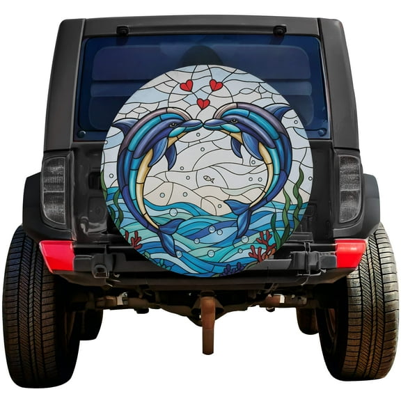 Lotusprinthandmade Personalized Schnauzer Dog Christmas Spare Tire Cover Without Backup Camera Hole 6 Sizes (27 in.)