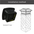 thumbnail image 3 of Billuyoard Lámpara de cabeza de columna solar Sin cableado Luz de cerca solar Luz de tapa de poste impermeable con interruptor de tres engranajes para Iluminación y accesorios Billuyoard HA018871-00, 3 of 6