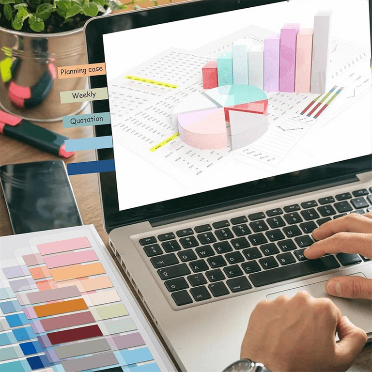 120 Pcs Colorful Sticky Index Tabs - Writable Page Markers For Books, Planners & Notes (24 Colors) 4 thumbnail image