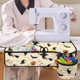 thumbnail image 4 of HELLHERO Halloween Witch Pattern Sewing Machine Mat Durable Beautiful & Practical Fusion Sewing Machine Mat Organizer to Store Bobbins for Most Sewing Machine Table, Sewing Classes, 4 of 5
