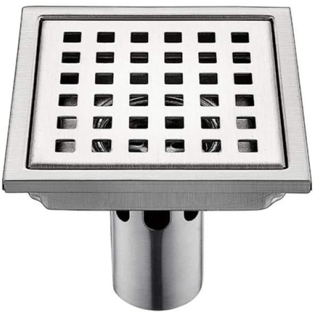 Drenaje De Piso 1 Uds Drenaje De Acero Inoxidable 15Cm * 15Cm Filtro Cuadrado Desodorante Antirretorno Fugas De Agua 15Cmb