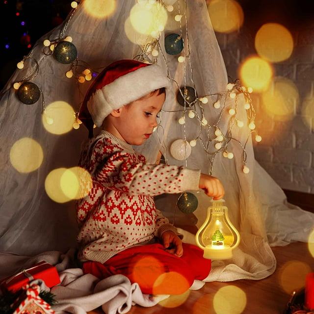 Fiudx Vela Led Navideña, Lámpara de Noche a Pilas, Exquisita Decoración para Ventanas, Ambiente Festivo, Perfecta para Habitaciones y Mesas, Ideal Como Regalo Navideño, Tamaño 10,8 X 15 Cm.