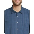 thumbnail image 5 of George Men's Seersucker Button Up Shirt with Short Sleeves, 5 of 6