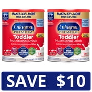 SAVE $10 on Enfagrow Premium Toddler Nutritional Drink Powder when Purchasing Two 32 oz Cans