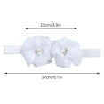 thumbnail image 3 of Odeerbi Baby Girls Elastics Hair Bows Headband Toddler Cute Bowknot Flower Headdress Solid Color Hair Accessories White, 3 of 4