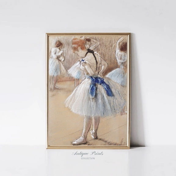 Vintage Ballerina, Girl Nursery Wall Art, Antique Dance Class Print, Girls Room Decor, Degas Art, Home Decor #658, 8x12 UNFRAMED