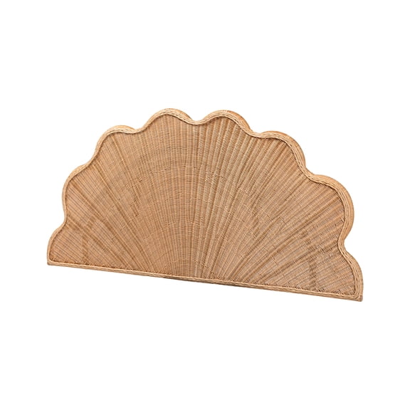bali & pari Callias Natural Rattan Scalloped Headboard Queen