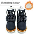thumbnail image 3 of FANGFIUP Boys Hiking Boots Kids Hiking Shoes Girls Outdoor Warm Winter Snow Boots Adventure Trekking Shoes Anti-skid Sneakers Steel Buckle Durable Comfortable, 3 of 6