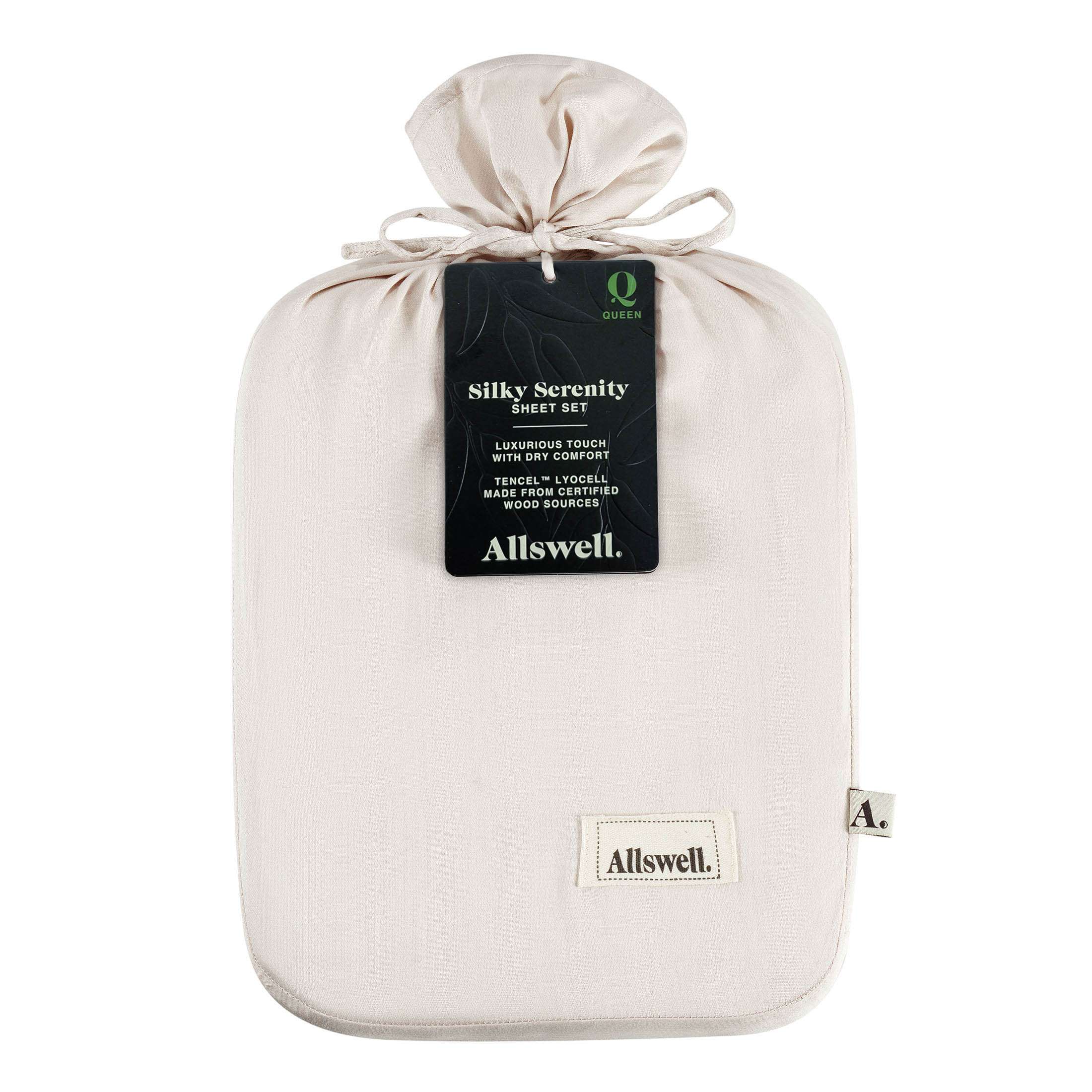 Allswell Silky Serenity 4-Piece 100% TENCEL™ Bed Sheets Set, Cream Glaze, Queen