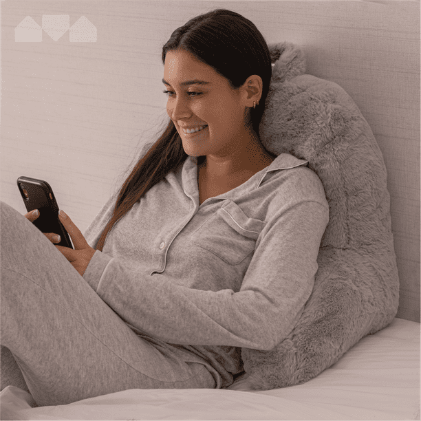 Milliard Reading Pillow with Shredded Memory Foam, Back Rest Pillow for