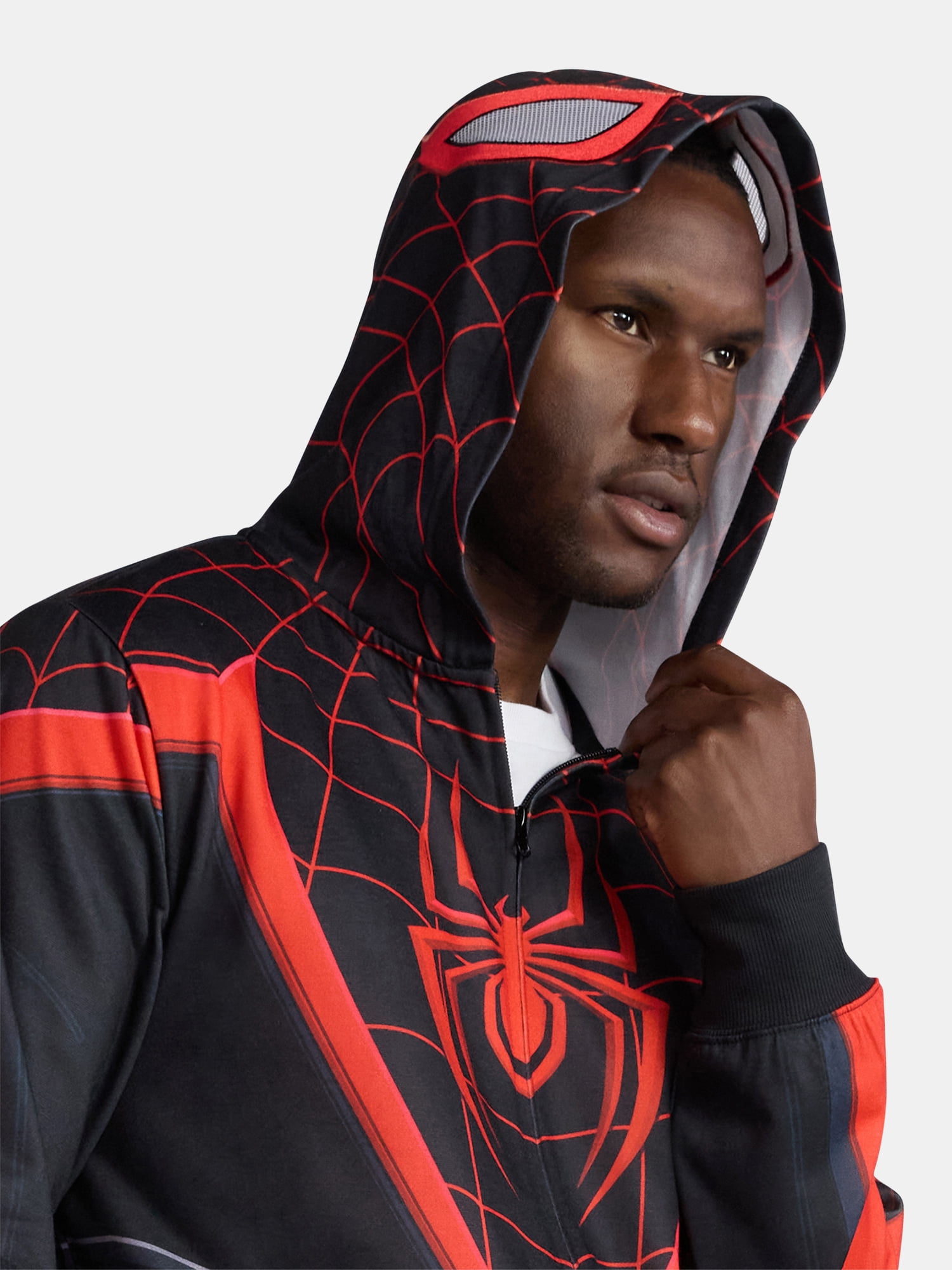 Spider-Man, Men's & Big Men's Halloween Cosplay Hoodie, Miles Morales, Sizes S-3XL