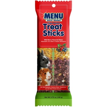 Menu Crunch Sticks Chewable Treat for Rabbit, Guinea Pigs, Hamsters - Supports y Teeth