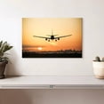 thumbnail image 2 of Elephant Stock Sunrise Airplane Wall Art - Horizontal Canvas Wall Art - Bedroom Wall Decor - Transportation Canvas - Beige And Black Decor - 12" x 8", 2 of 8