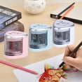 thumbnail image 7 of Tenwin Multi-functional Automatic Electric Pencil Sharpener Battery Operated with 2 Holes for Student Pink, 7 of 7