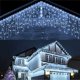 thumbnail image 3 of Street Garland Christmas Lights Outdoor Decor 10m Droop 0.4-0.6m Led Icicle Curtain String Lights Party Garden Eaves Decoration, 3 of 5
