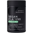thumbnail image 1 of Sports Research Vegan CLA - 1250mg with Active Conjugated Linoleic Acid for Men & Women | Non-GMO, Soy & Gluten Free - 80% (90 Softgels), 1 of 5