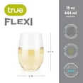 thumbnail image 5 of True Flexi Stemless Wine Glass, Clear Plastic Tumblers, Stemless Flexible Wine Glass, 15 Ounces, Drinkware, Clear, Set of 1, 5 of 5