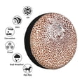 thumbnail image 4 of Gukieu Leopard Brown Print Car Tire Cover, Adjustable Waterproof and Dustproof Tire Protection Cover, Suitable for SUV, Truck, Van-16 inch, 4 of 6