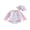 Pink, variant on Cenuakty Toddler Baby Girl Swimsuit Set Seashell Flower Long Sleeve Rash Guard Bathing Suit with Sun Cap 2 Piece Outfit