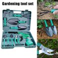thumbnail image 2 of CAROOTU 10pcs/Set Gardening Tool Set Shovel Rake Spade Shears Watering Can Multipurpose Garden Tool Kit, 2 of 7