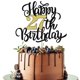 thumbnail image 1 of Cake Topper Leetaivie 27.º Cumpleaños Negro y Dorado con Brillo, 1 of 5