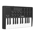 thumbnail image 2 of Keyboard M-VAVE 25-Key MIDI Control Keyboard Mini Portable USB Keyboard MIDI Controller with 25 Velocity Sensitive Keys 8 RGB Backlit Pads 8 Knobs, 2 of 7