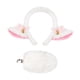 thumbnail image 5 of Conjunto de accesorios para disfraz de diadema con orejas y cola de cordero para juegos de rol. Blanco, 5 of 9