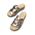 thumbnail image 2 of DREAM PAIRS Womens Casual Arch Support Slide Sandals Slip on Flat Sandals Plantar Fasciitis Soft Cushion Slippers, 2 of 5