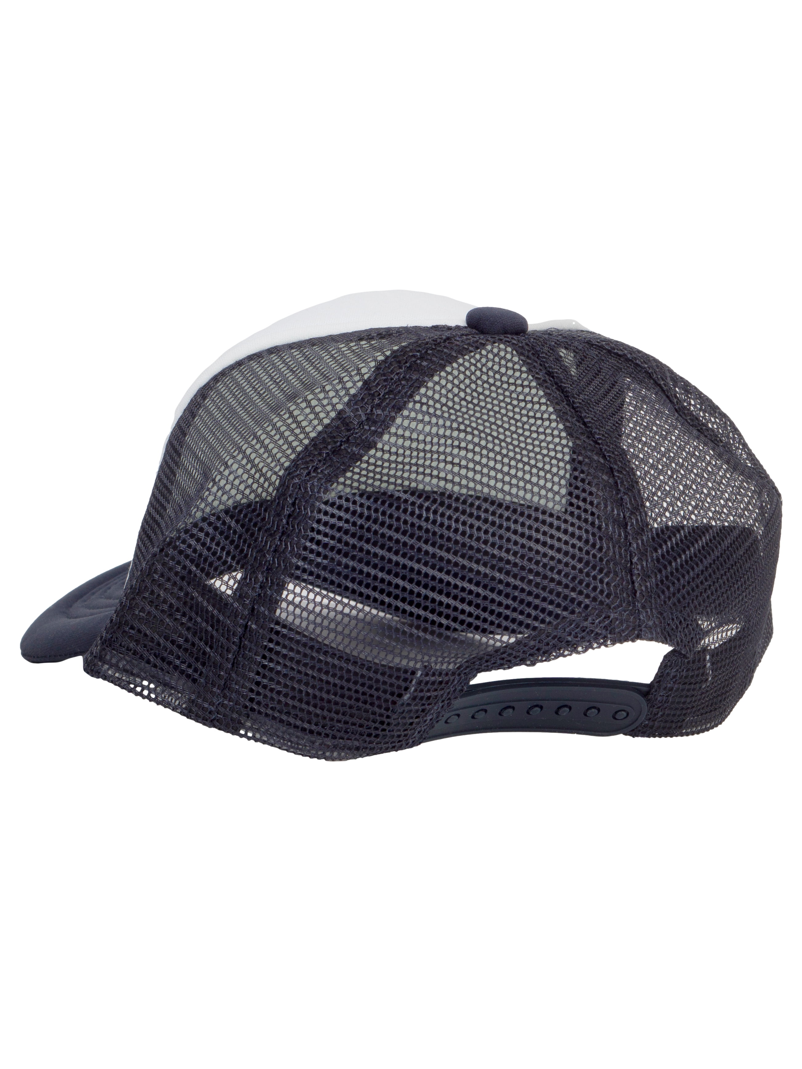 Youth Girls Boys Trucker Cap  - Snapback Kids Baseball Hat White/Navy